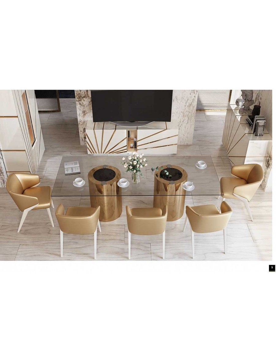 Mesas FRANCO FURNITURE | Mesa Comedor De Cristal Franco Furniture Gd1